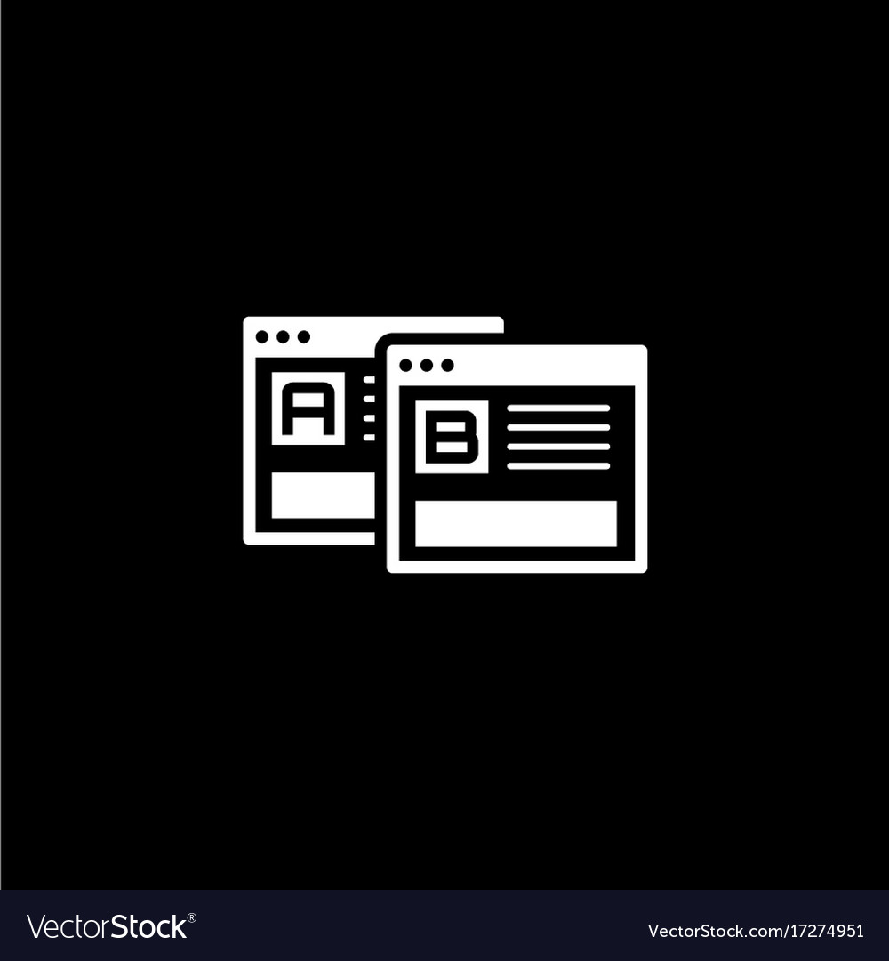Ab testing icon flat design Royalty Free Vector Image