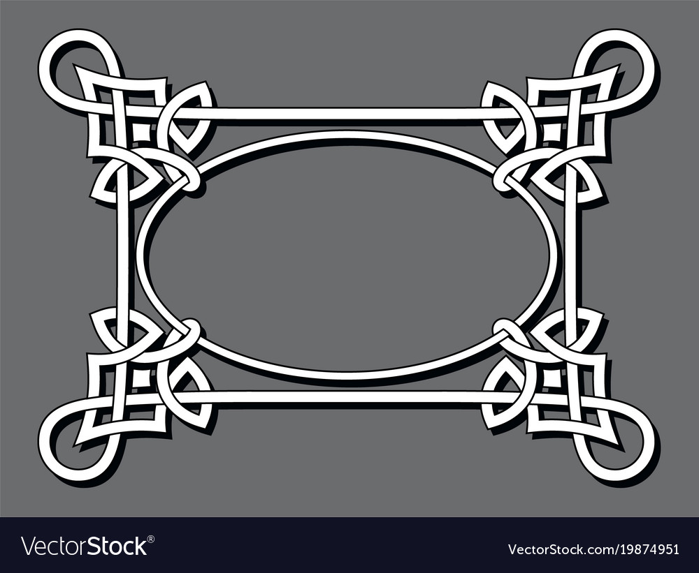 Abstract celtic frame Royalty Free Vector Image