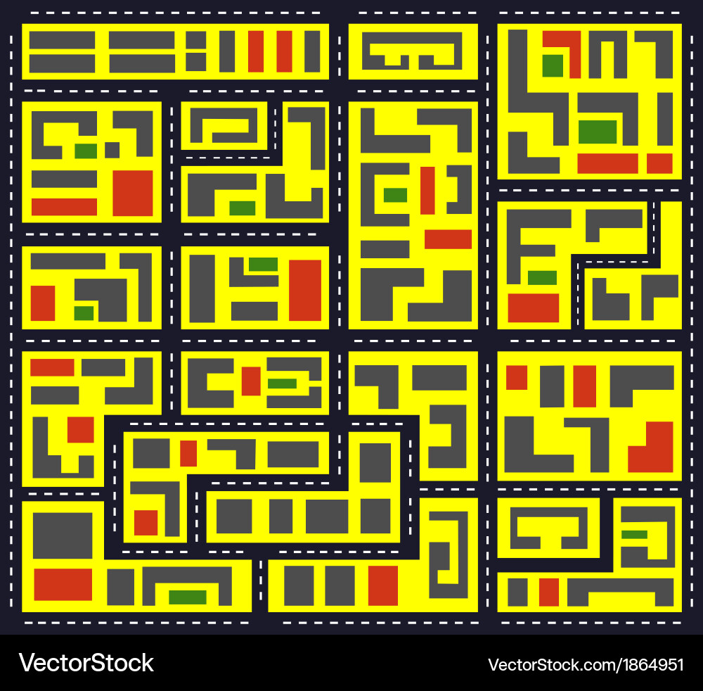 Abstract city map Royalty Free Vector Image - VectorStock