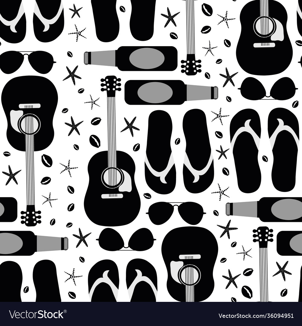 Beach party seamless pattern background