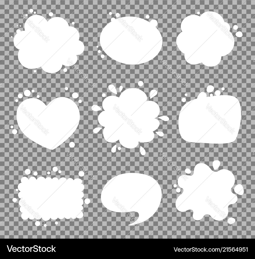 Blank empty speech bubbles Royalty Free Vector Image