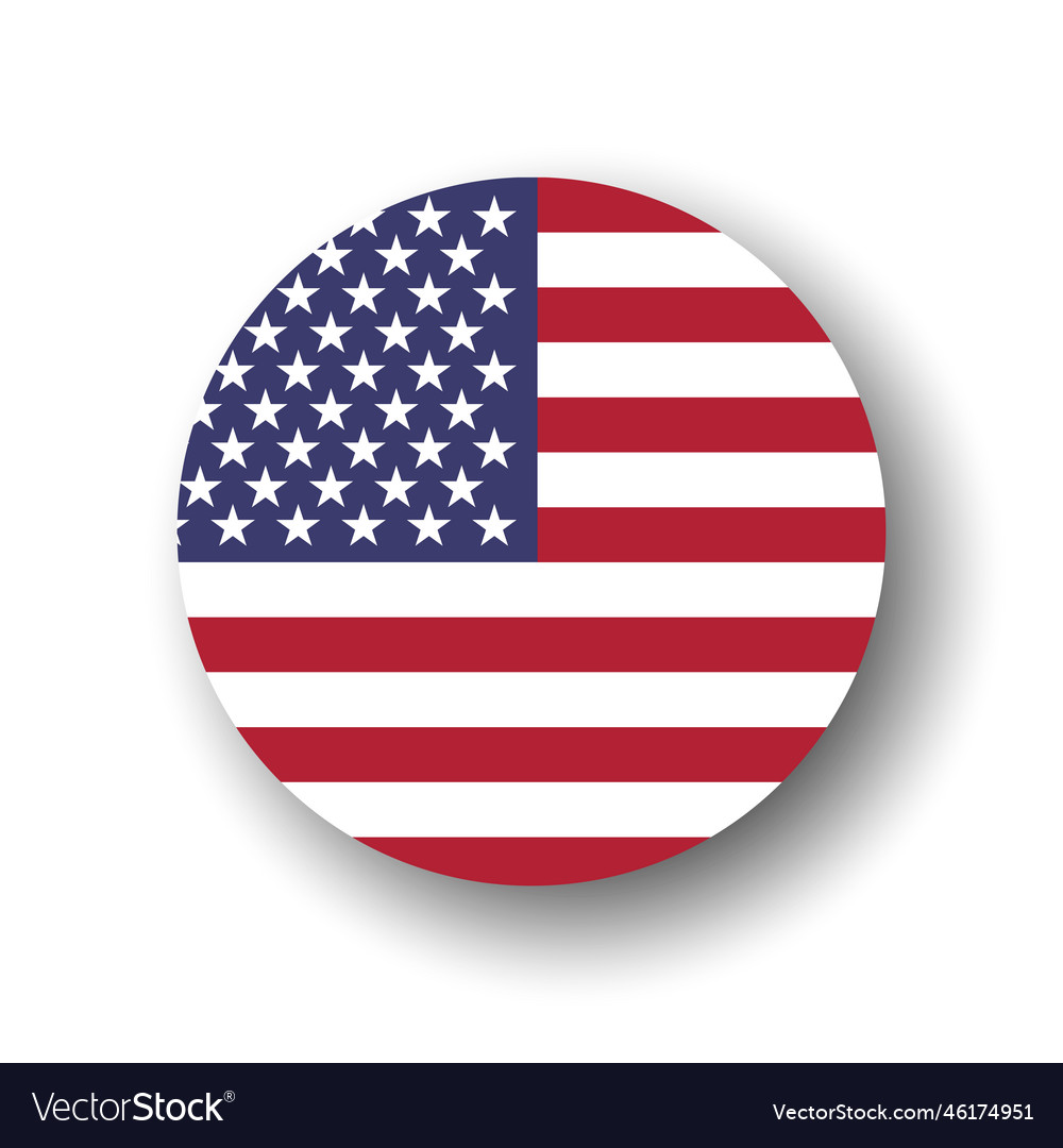 Circle flag of united states of america Royalty Free Vector