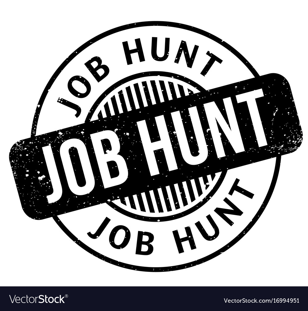 Job hunt rubber stamp Royalty Free Vector Image