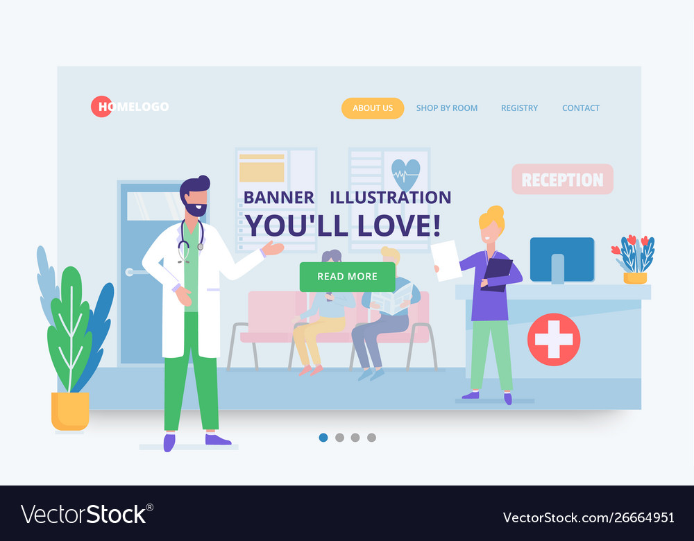 Medical concept banner template site header