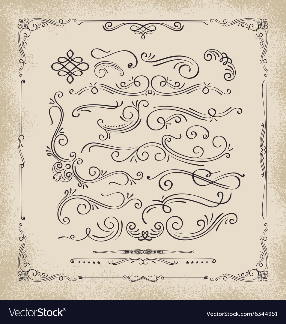 Ornate Calligraphic Dividers & Decorations