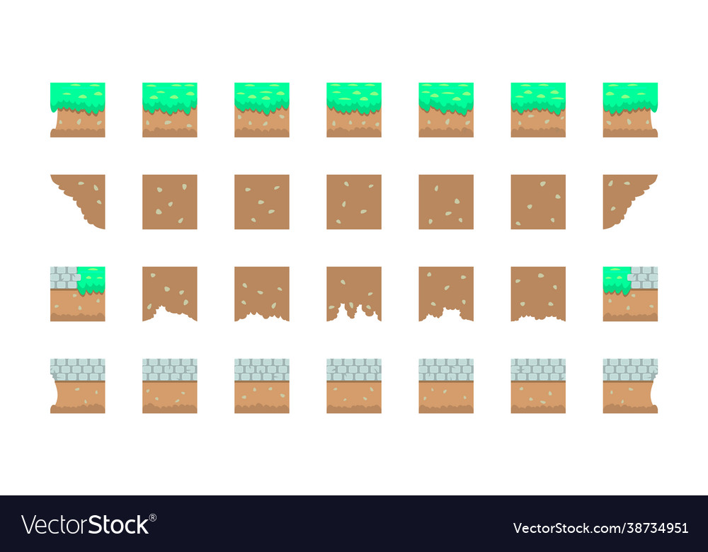 Square with a landscape for creating video game
