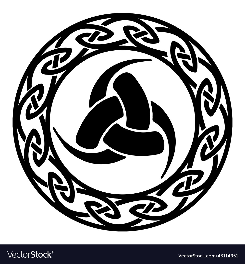 Triple horn of odin celtic endless knot Royalty Free Vector