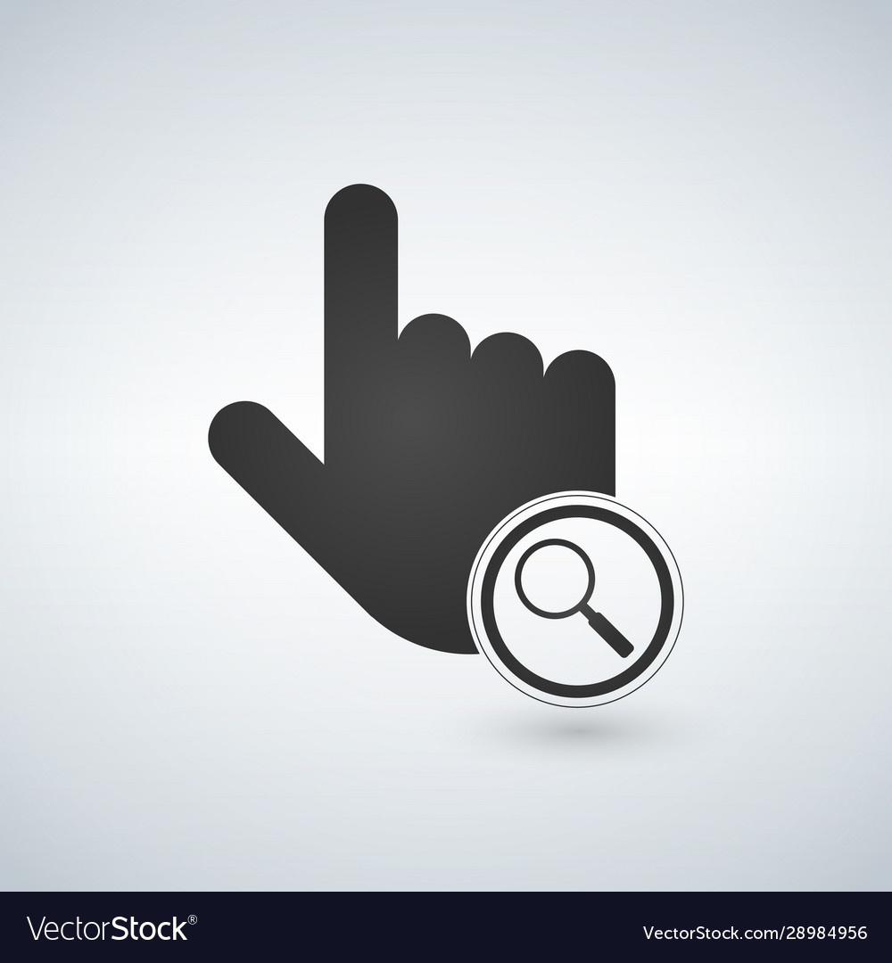 An isolated pointing hand mouse cursor