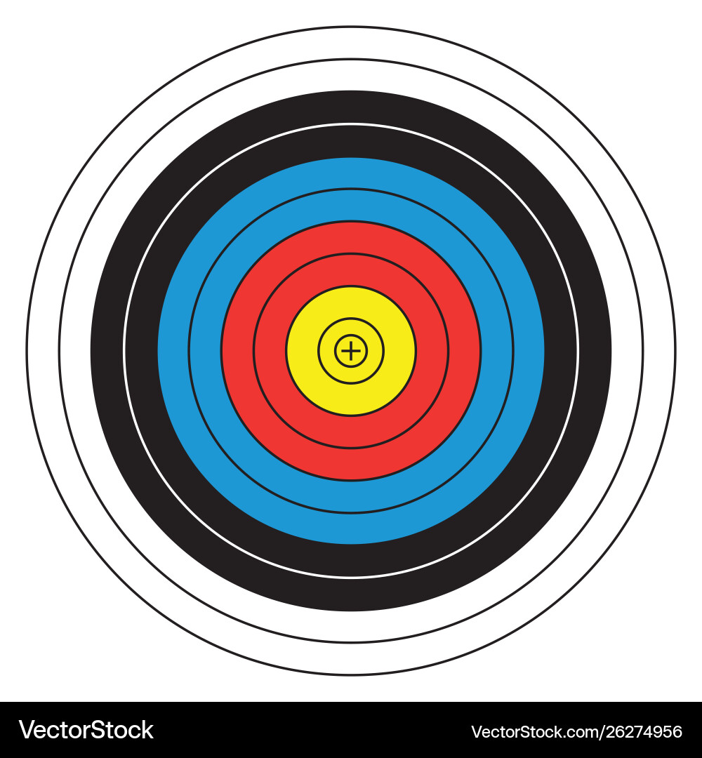 Blank arrow target blank gun target paper shootin Vector Image