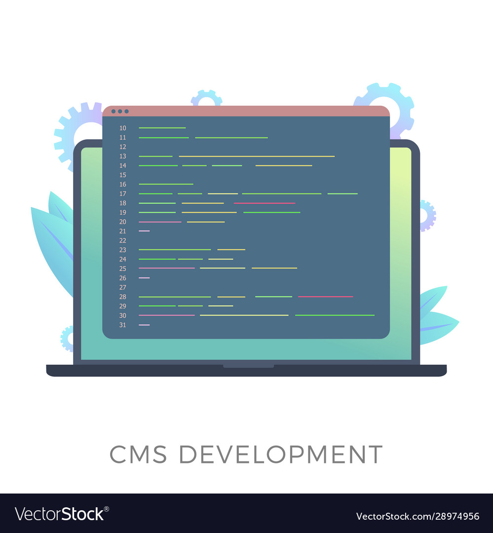 Content management system cms development icon