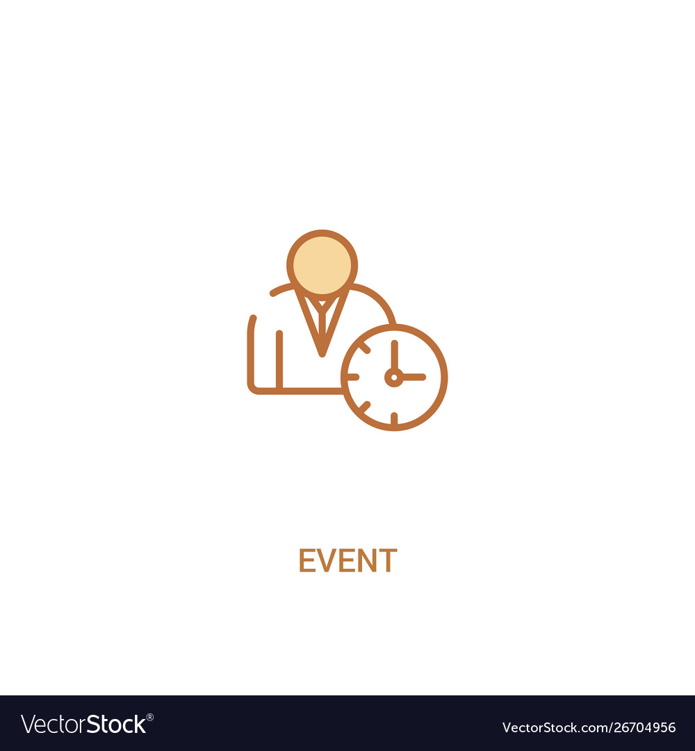 Event concept 2 colored icon simple line element