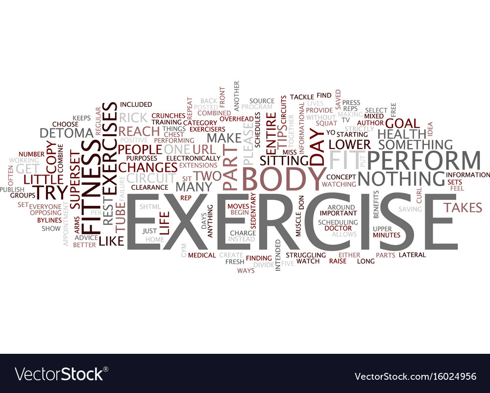 Five ways to fit fitness into your life text Vector Image