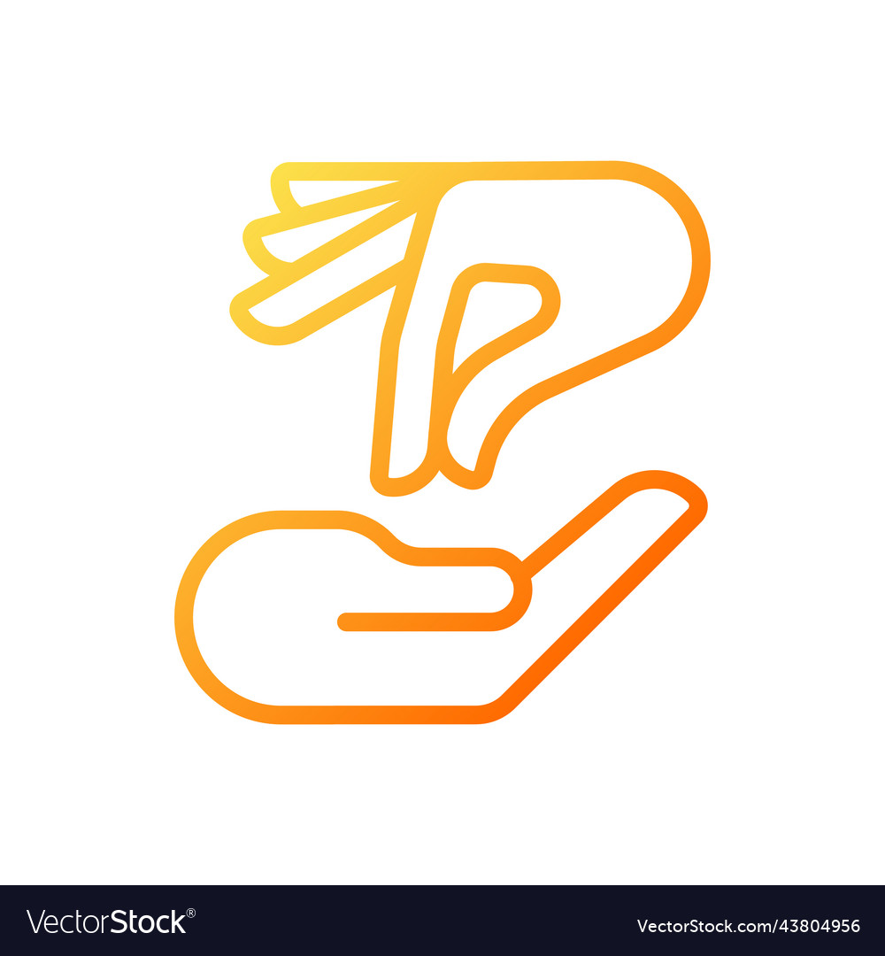 Giving and taking hands pixel perfect gradient vector image Giving and taking hands pixel perfect gradient