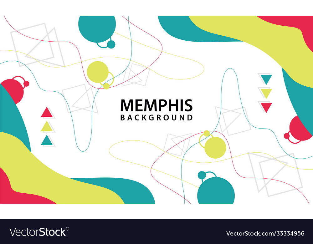 Modern memphis background with elements
