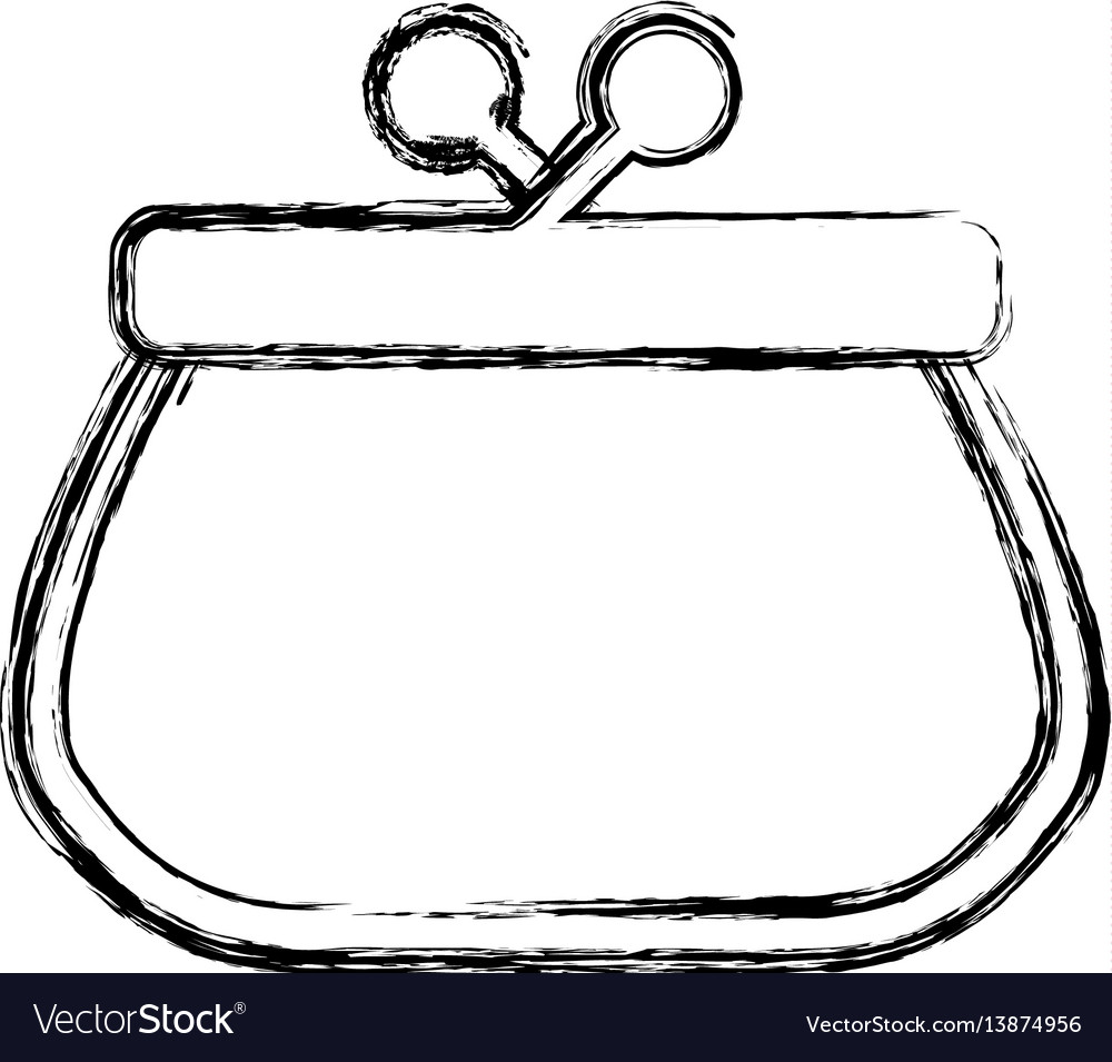 Pocketbook purse isolated Royalty Free Vector Image