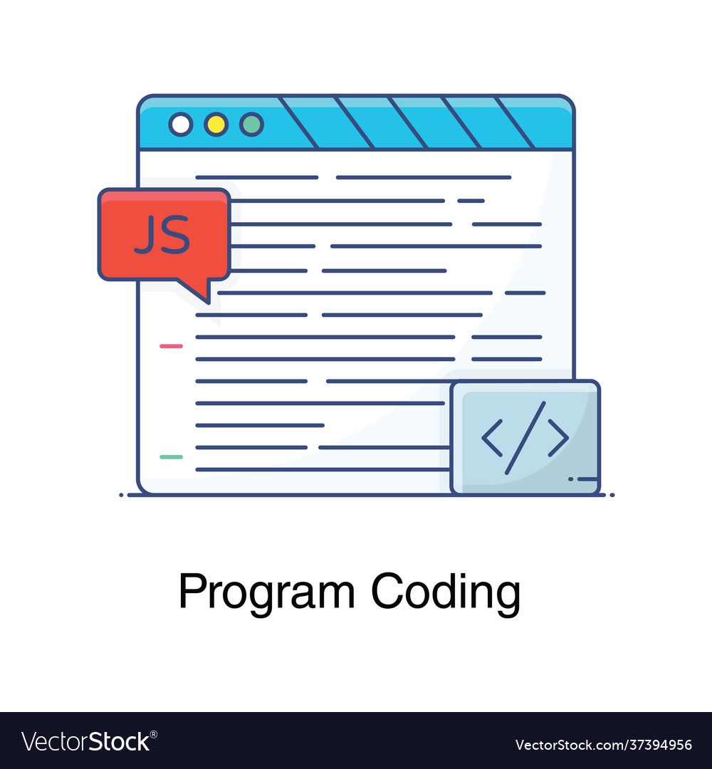 Programme coding Royalty Free Vector Image - VectorStock