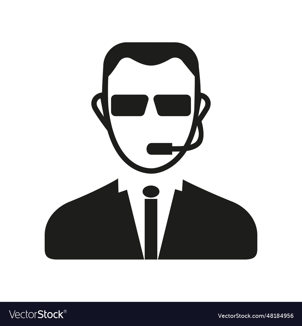 Security Guard Icon Royalty Free Vector Image Vectorstock 9544