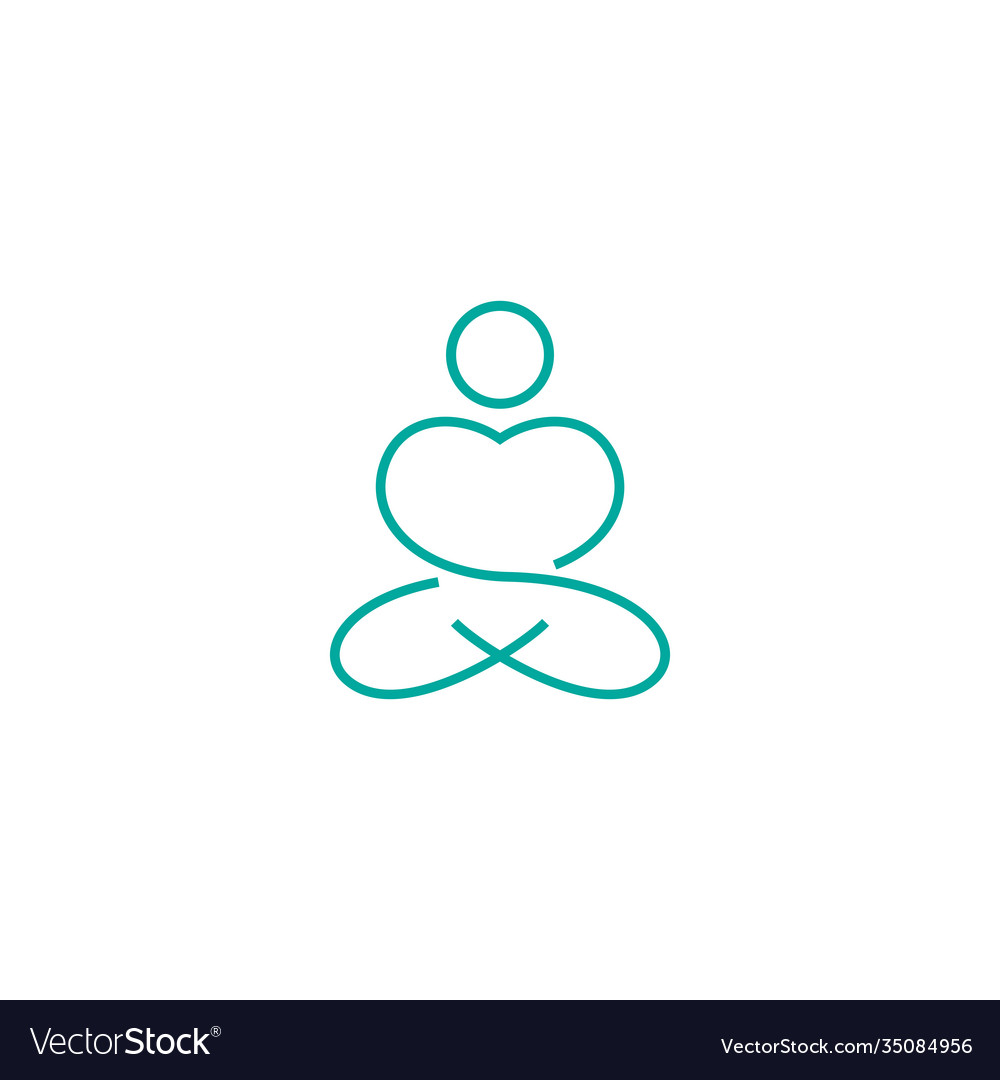 Yoga meditation graphic design template simple