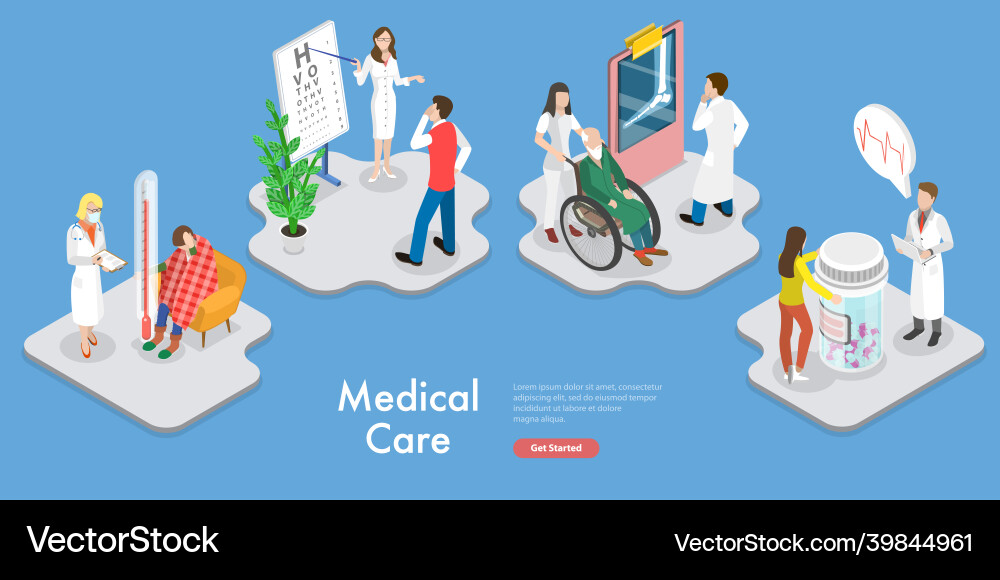 3d isometric flat conceptual Royalty Free Vector Image