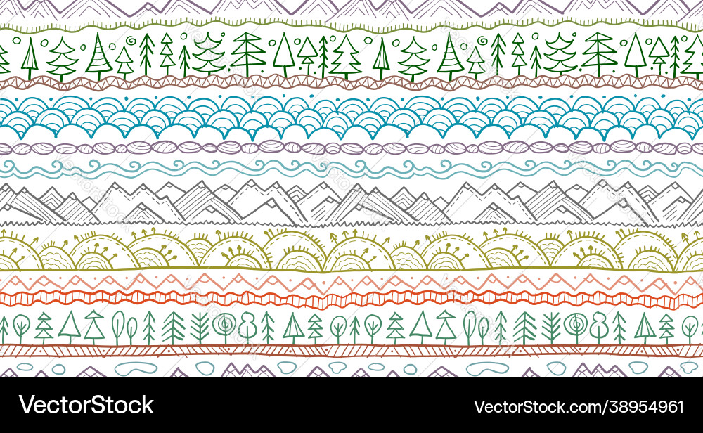 Abstract nature seamless pattern for your design Vector Image