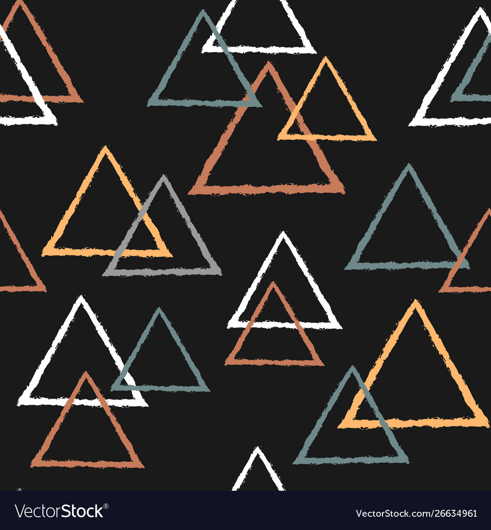 Abstract seamless pattern with triangles in pastel vector image Abstract seamless pattern with triangles in pastel