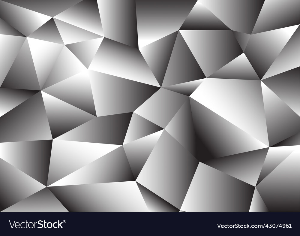 Abstract White And Grey Gradient Polygon Vector Image