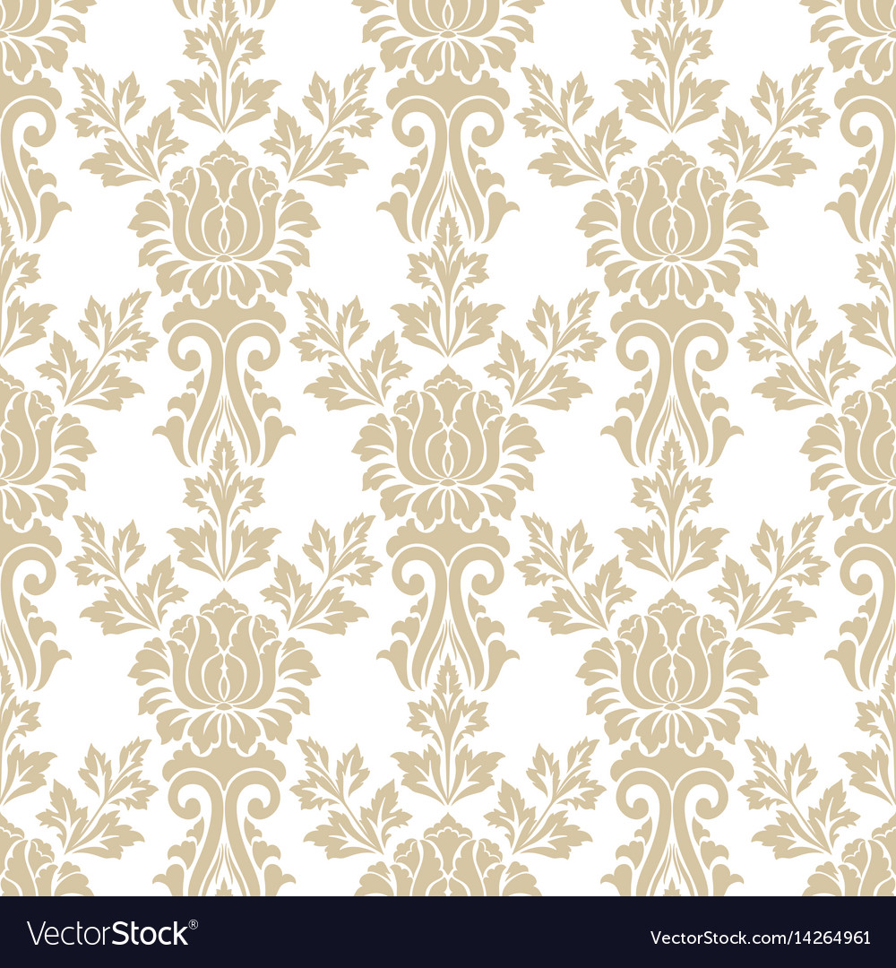 Damask seamless pattern background classical Vector Image