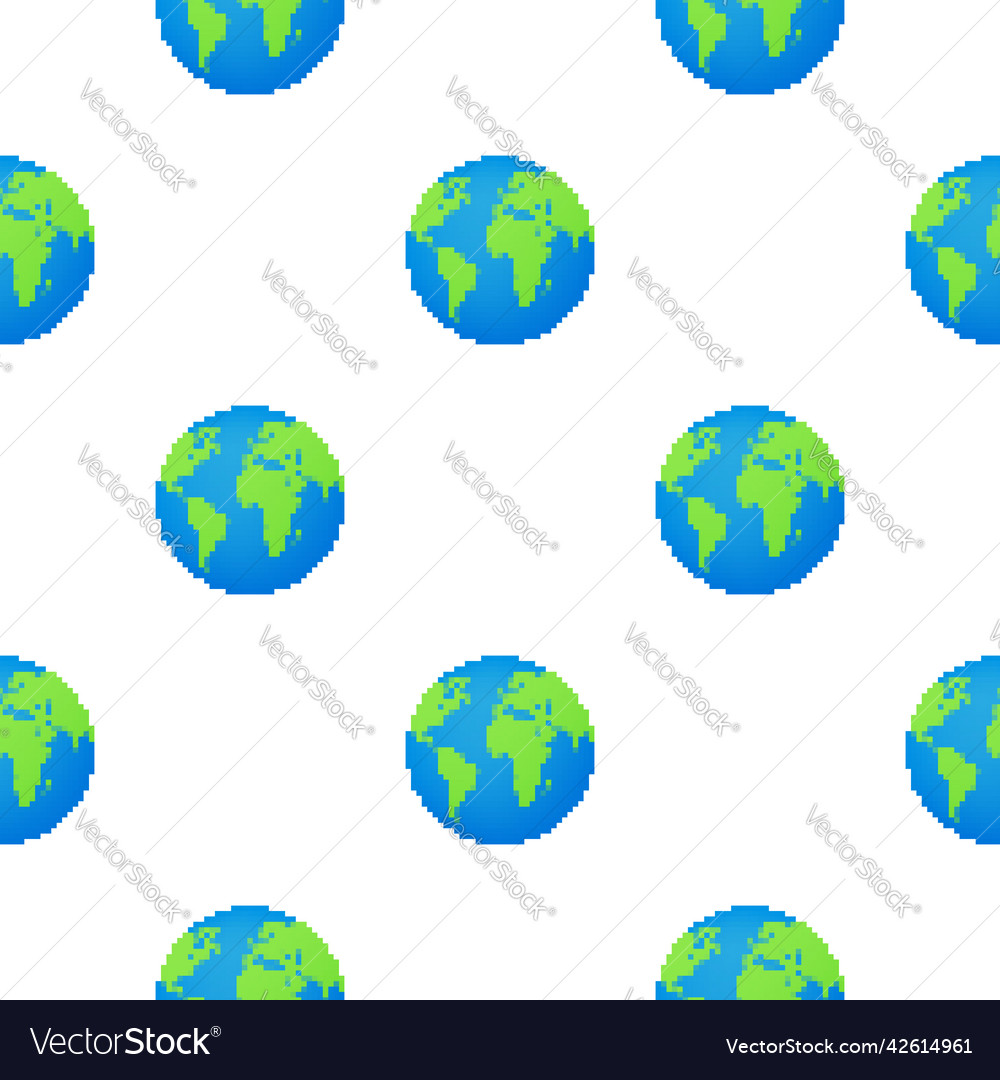 Earth globes pattern on white background flat