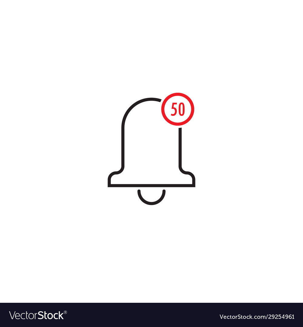 Fifty new notification icon bell symbol