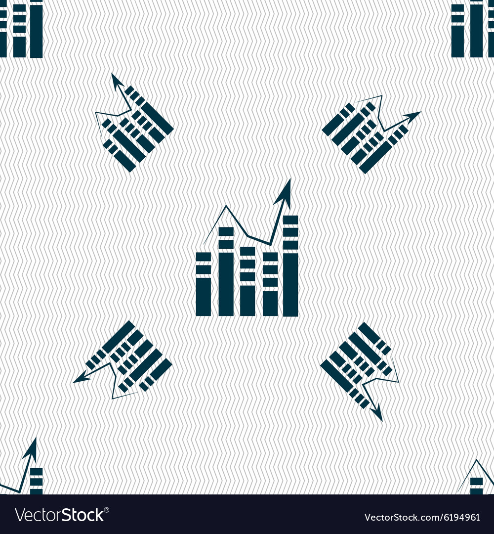 Graph icon sign seamless pattern with geometric