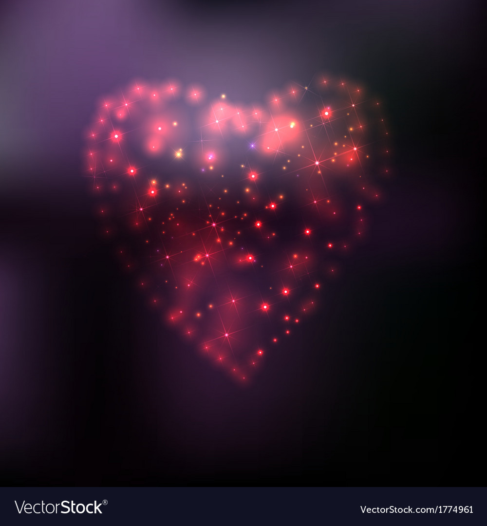 Hearts of lights Royalty Free Vector Image - VectorStock