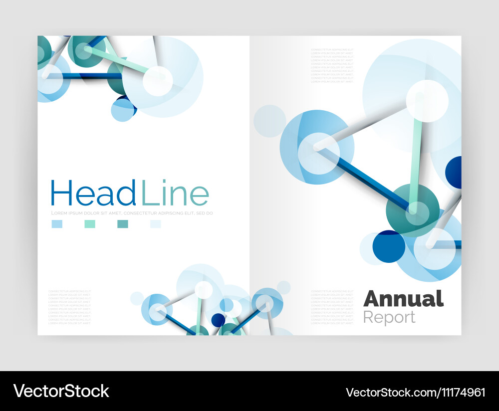 Molecule annual report Royalty Free Vector Image