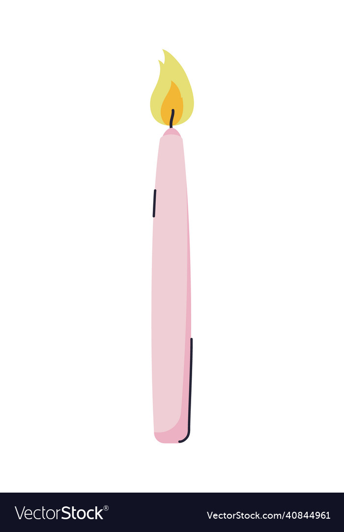 Pink candle design Royalty Free Vector Image - VectorStock