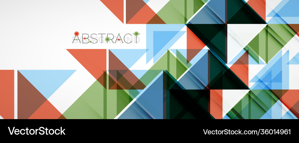 Set triangle geometric backgrounds Royalty Free Vector Image