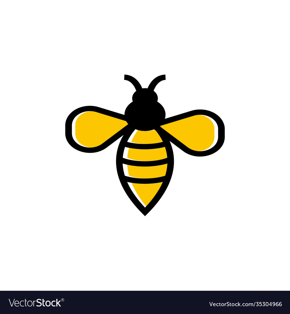 Bee icon design template isolated Royalty Free Vector Image