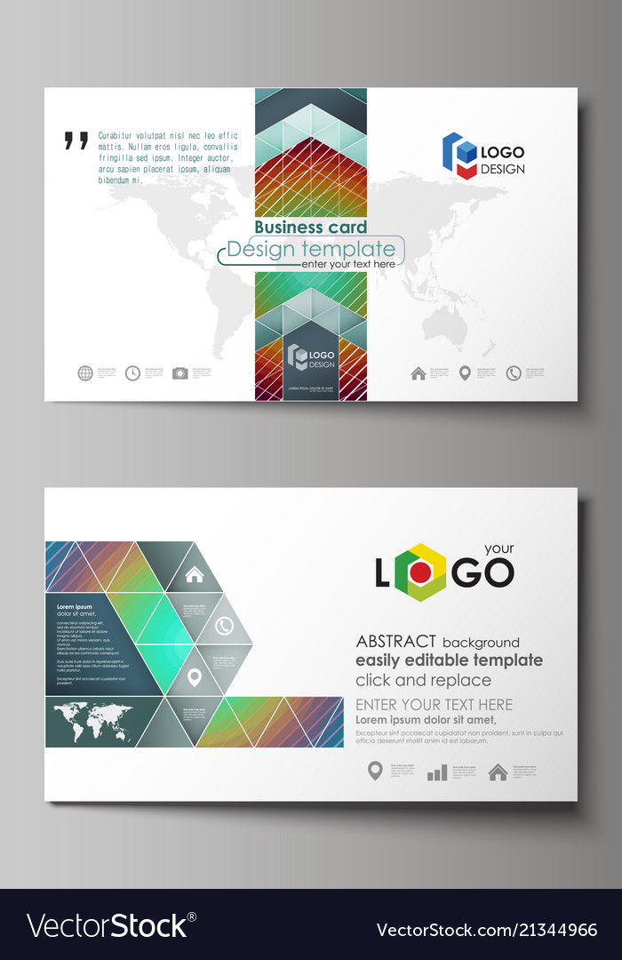 business card templates easy editable layout vector image