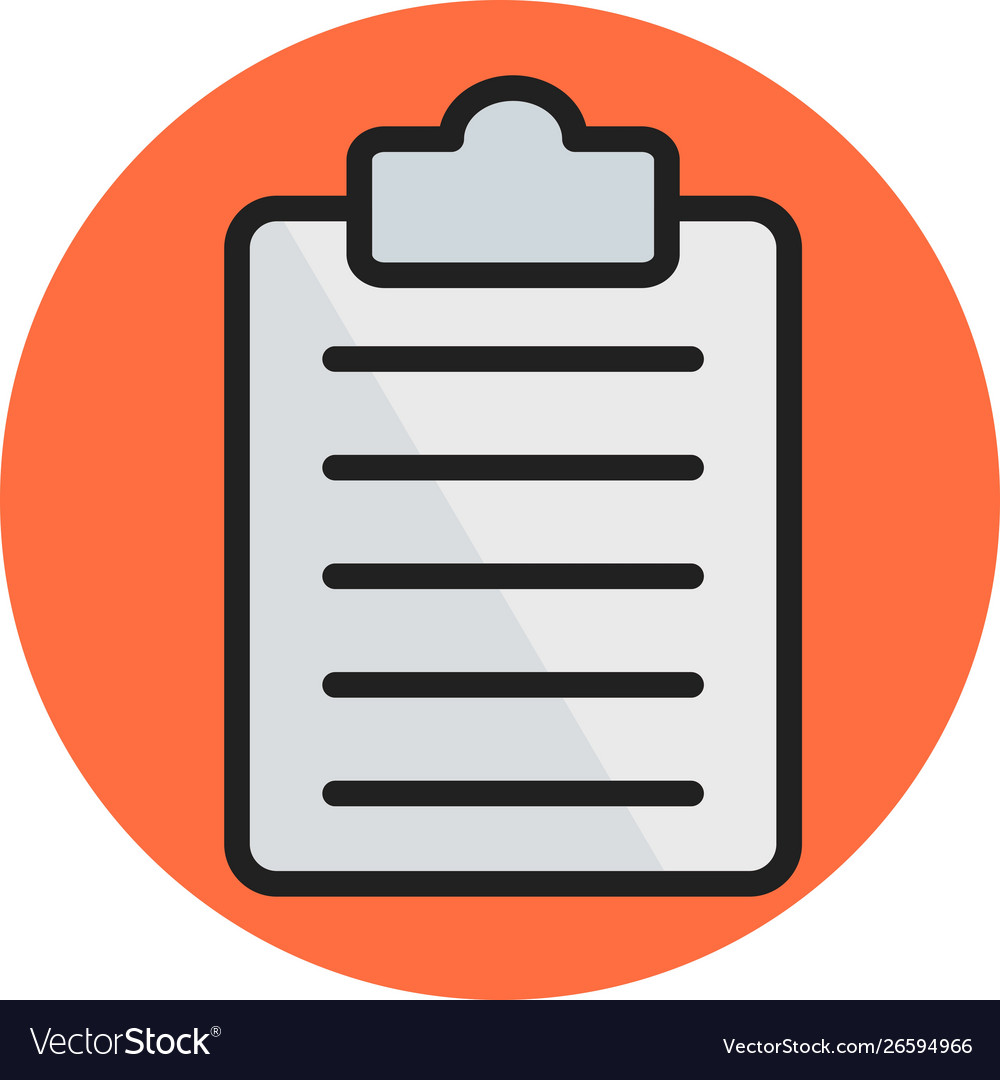 Clipboard list line filled icon
