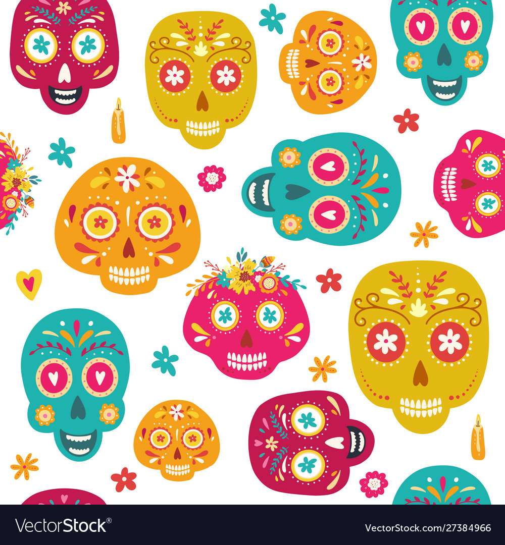 Day of the Dead Sugar Skull Pattern