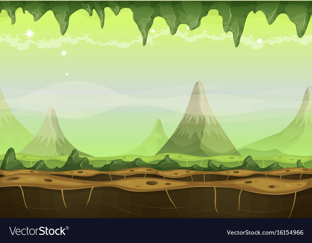 Fantasy sci-fi alien landscape for game ui Vector Image