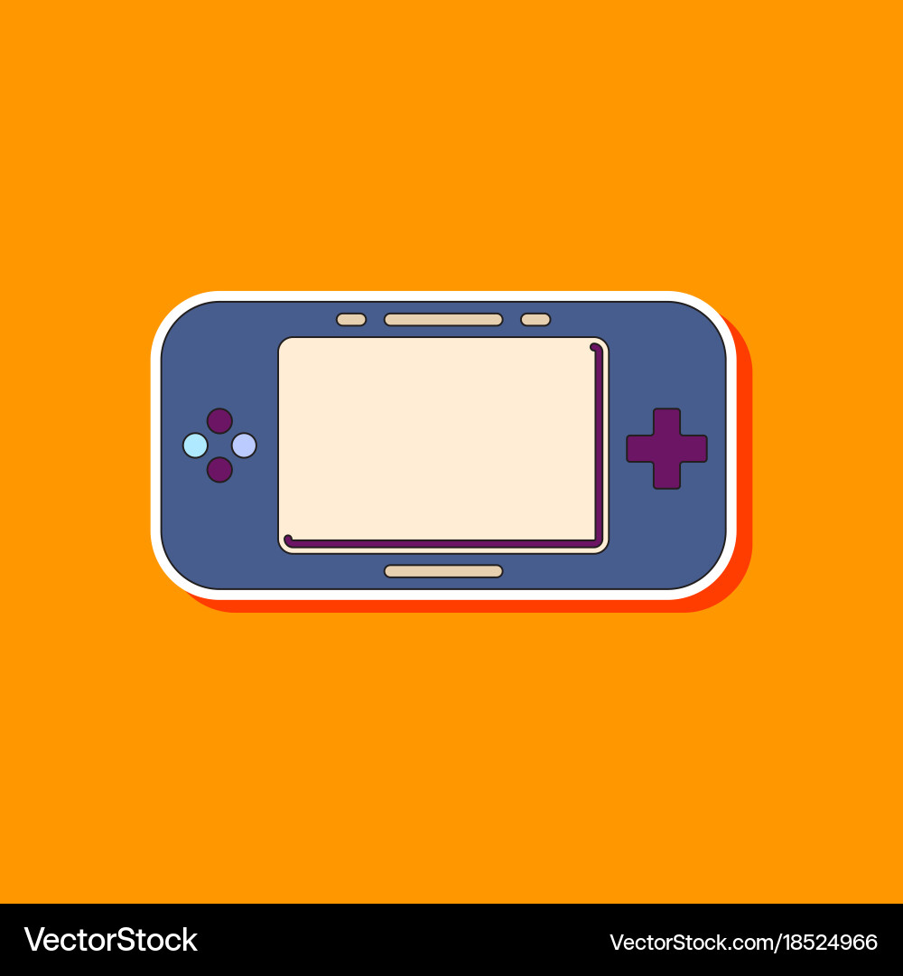Flat icon on background game console Royalty Free Vector