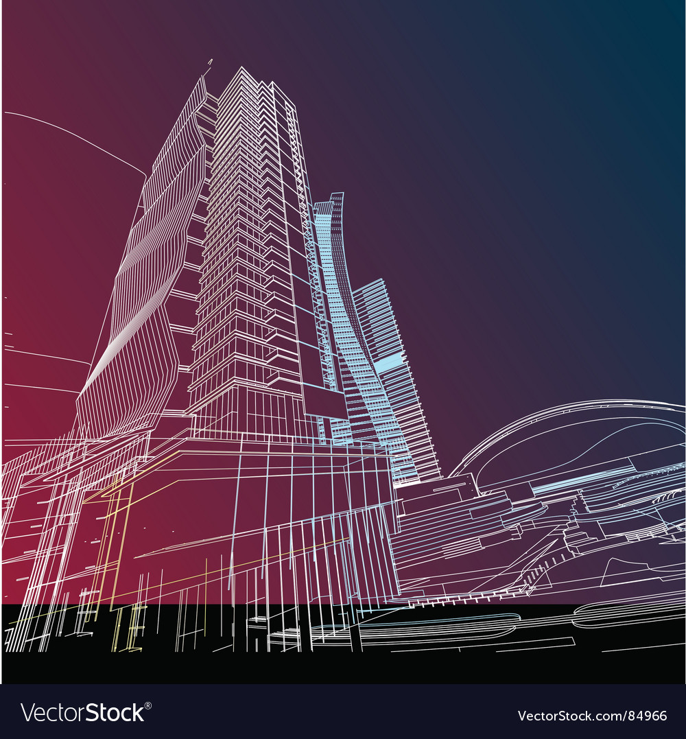 Future building Royalty Free Vector Image VectorStock