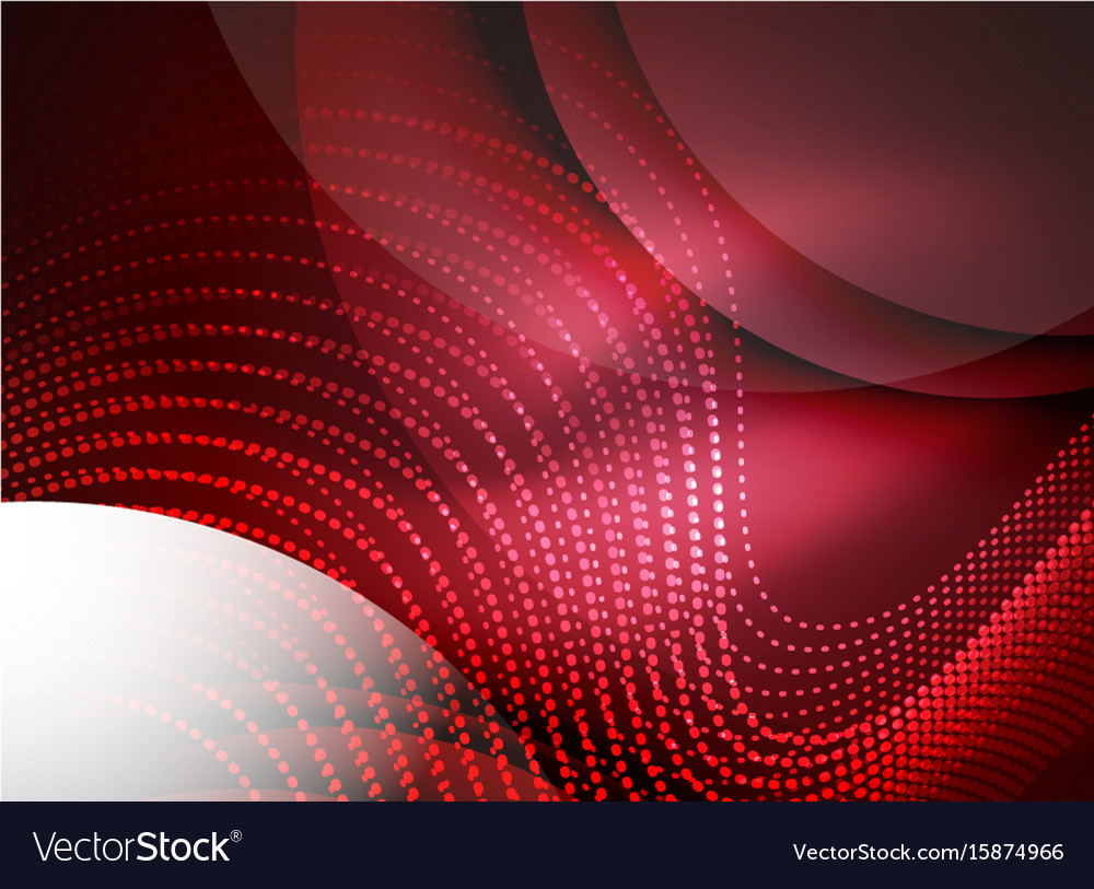 Glowing wave created with particles on dark color