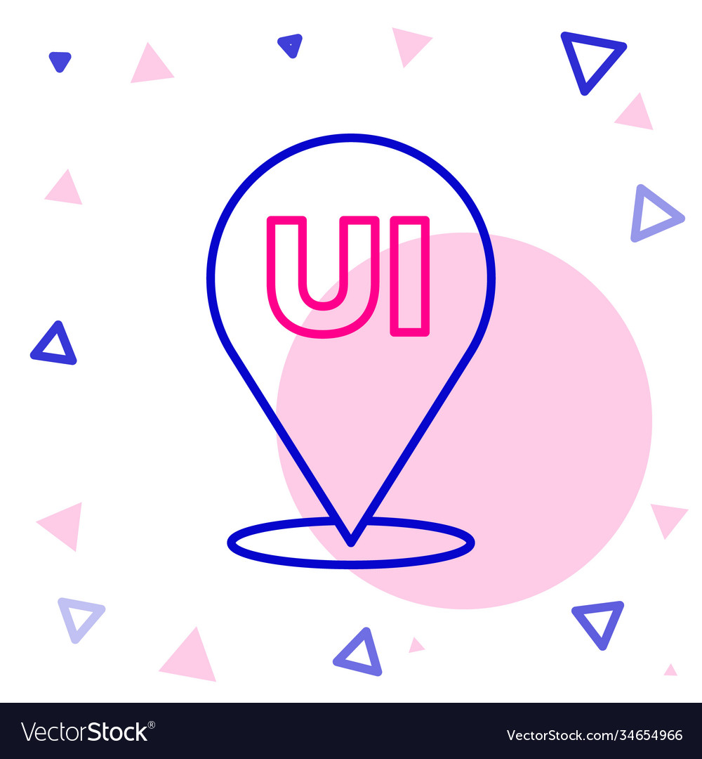 Line ui or ux design icon isolated on white vector image Line ui or ux design icon isolated on white