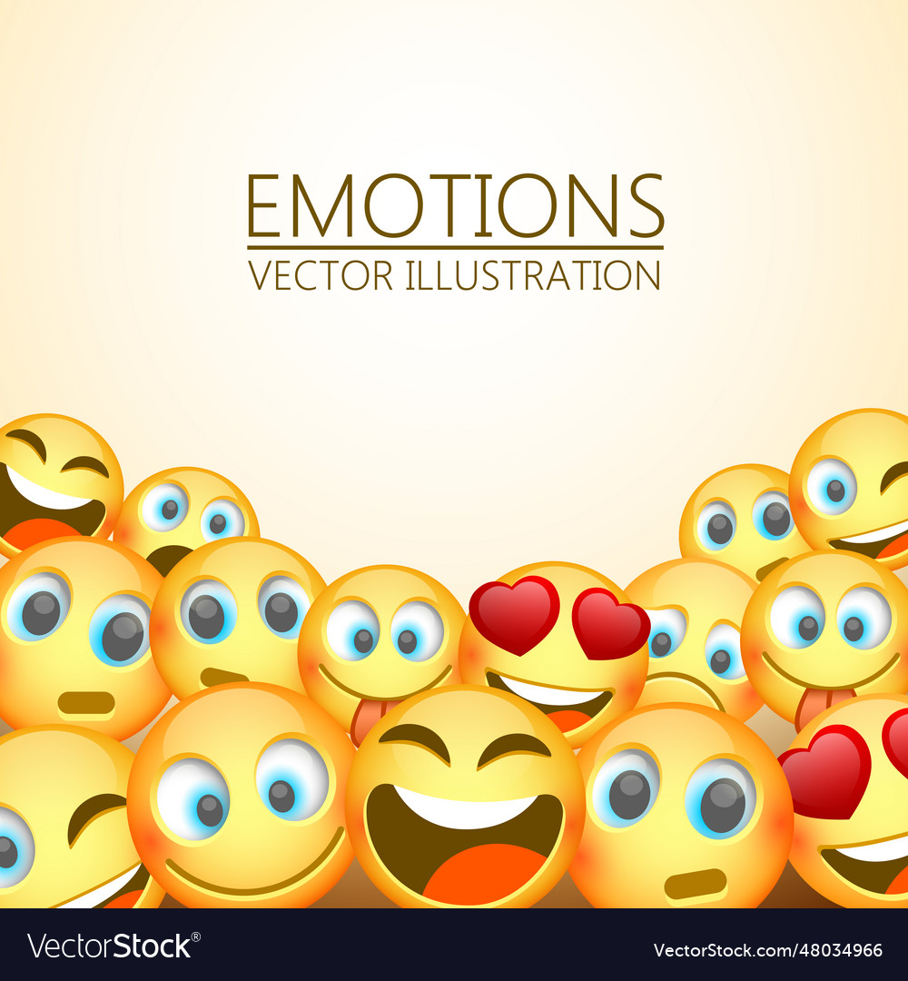 Modern yellow laughing three emoji emotions