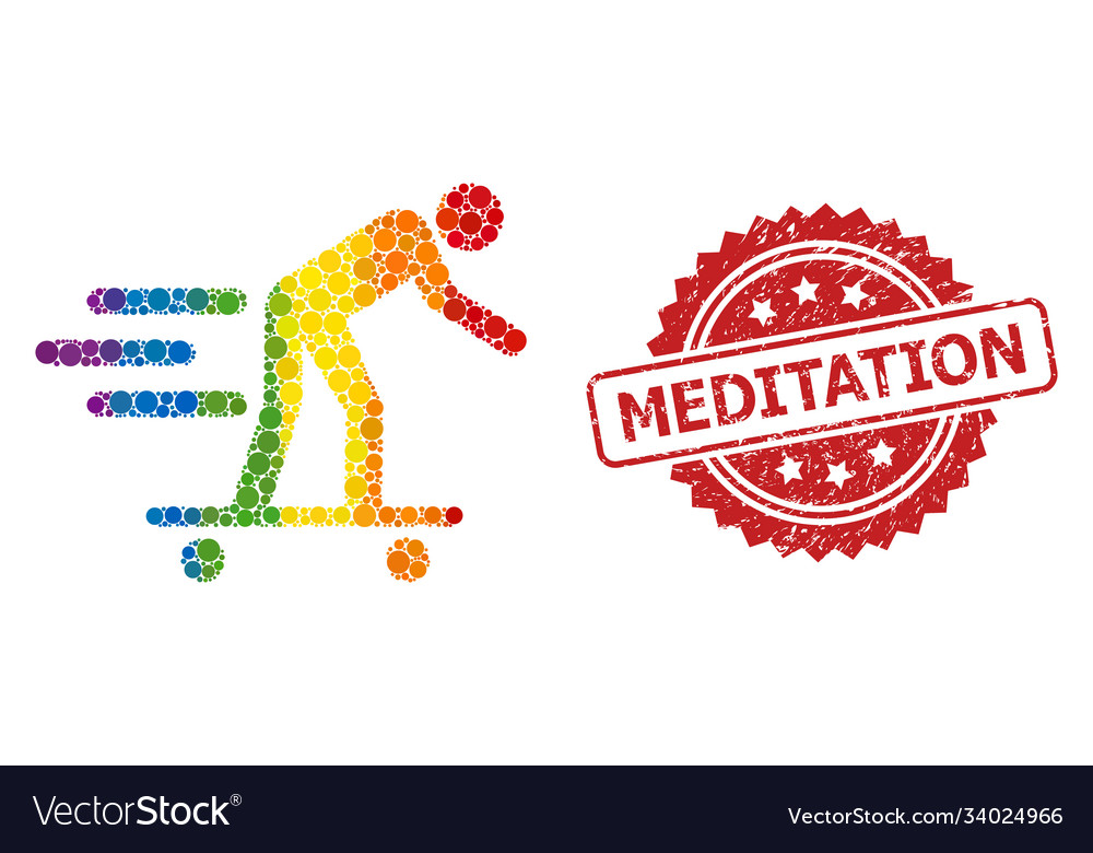 Gummi-Meditation Stempel und Lgbt Scate Roller Mann