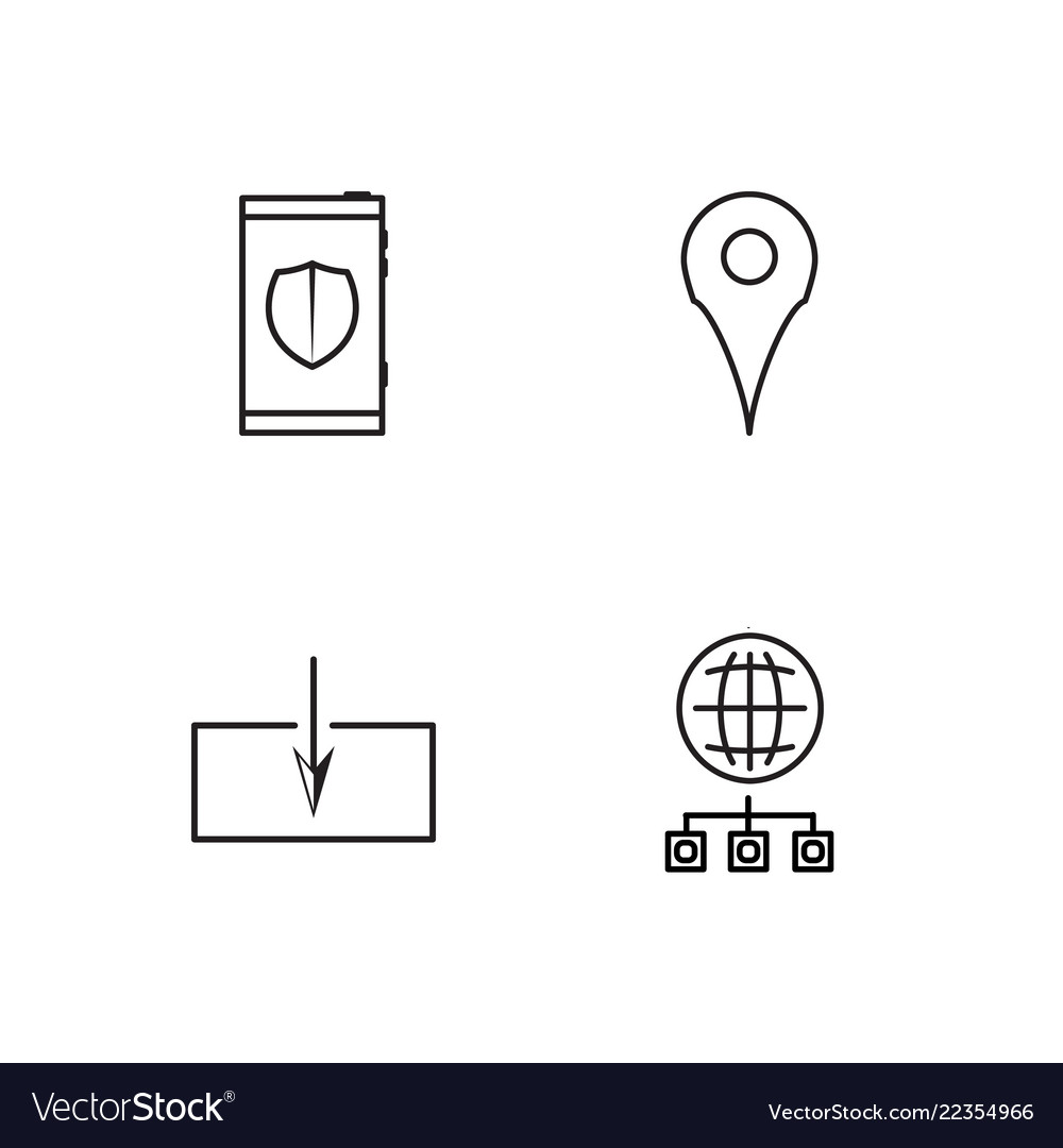 Web simple outlined icons set