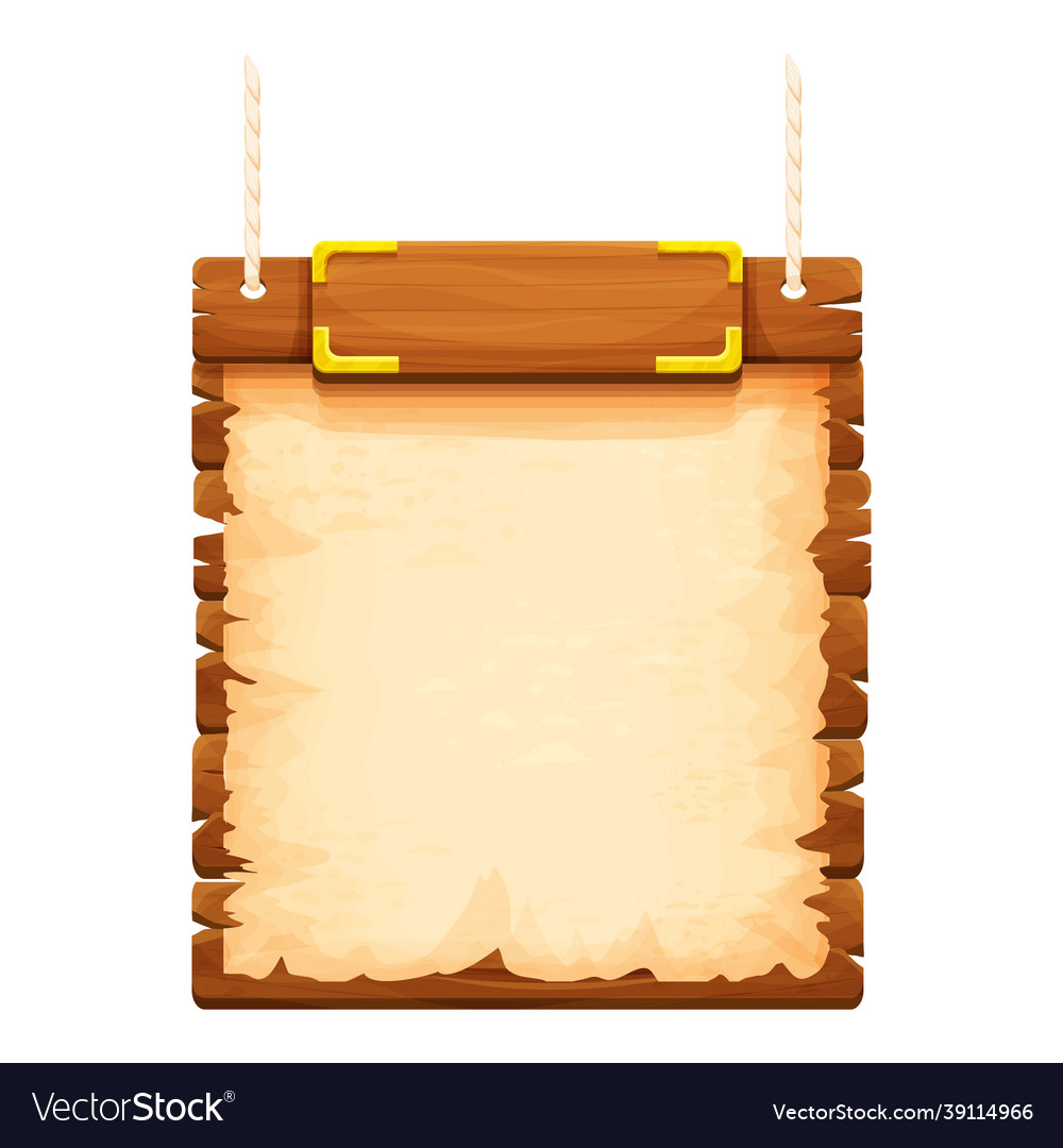 Wood frame banner with gold details old Royalty Free Vector