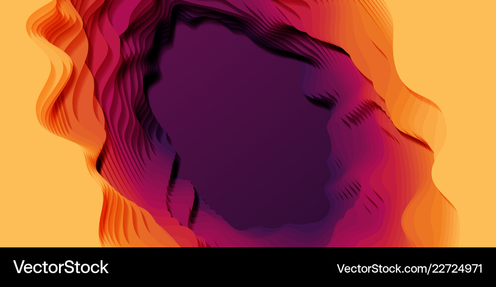 3d abstract background with paper cut Royalty Free Vector