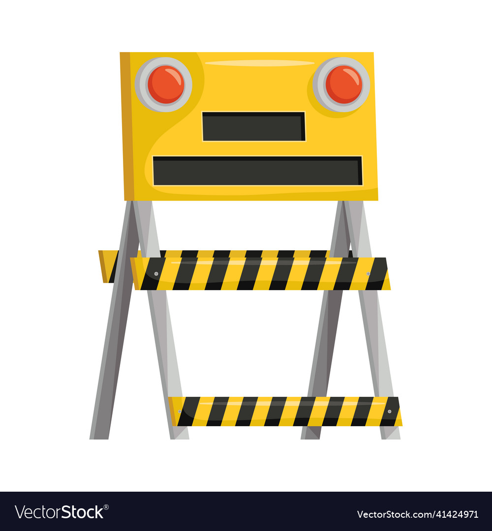 Barricade under construction Royalty Free Vector Image