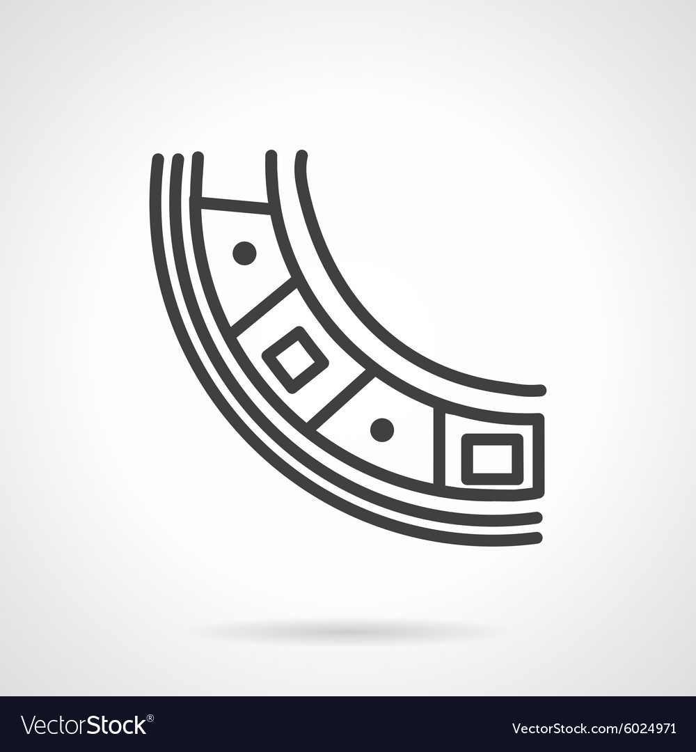 Bearing segment simple line icon